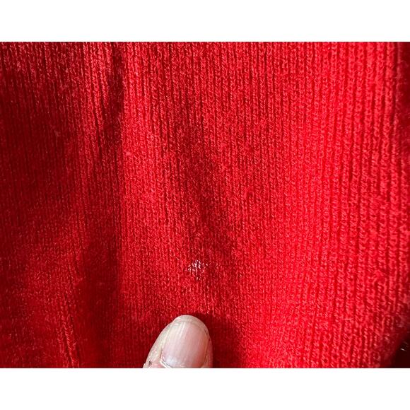Vintage Izod Lacoste v neck red acrylic sweater sz 5 pullover preppy boys girls - Picture 2 of 9